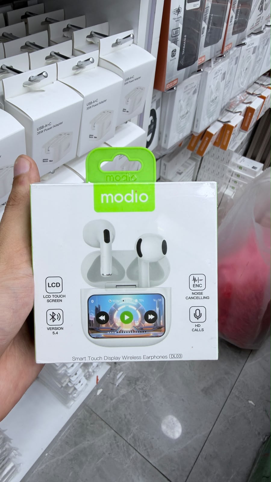 Modio DL03 Smart Touch Display Wireless Earbuds