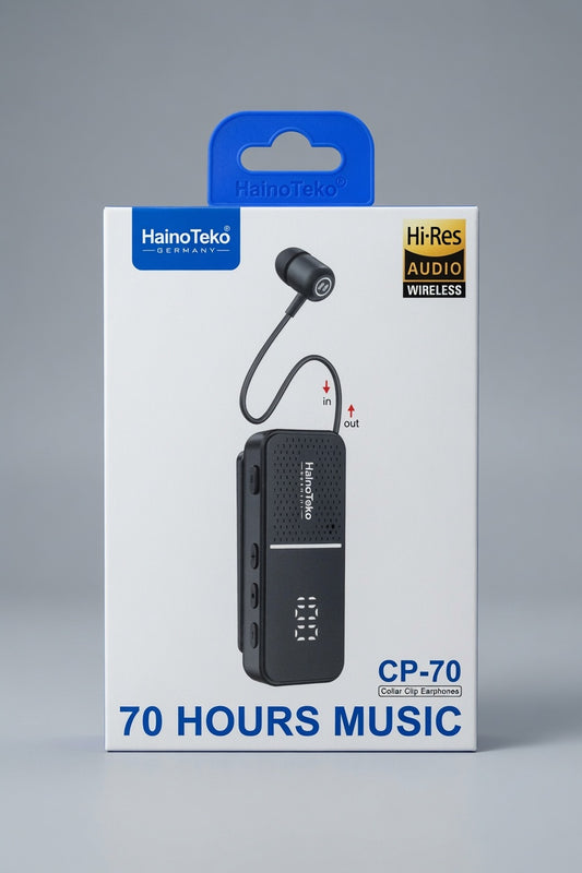 HainoTeko CP-70 Collar Clip Wireless Earphones
