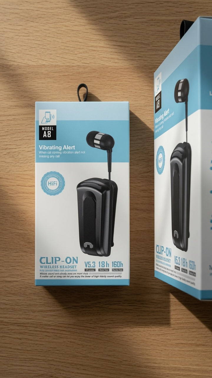 Model A8 Clip-On Wireless Headset