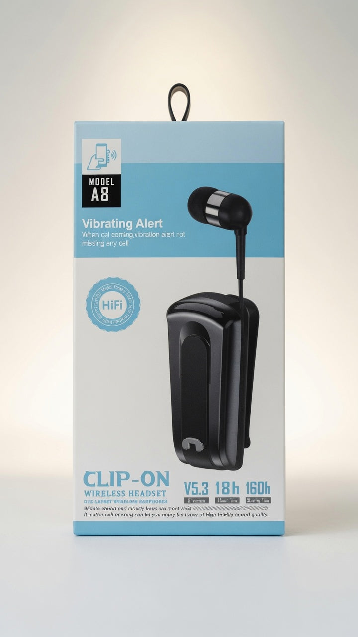 Model A8 Clip-On Wireless Headset