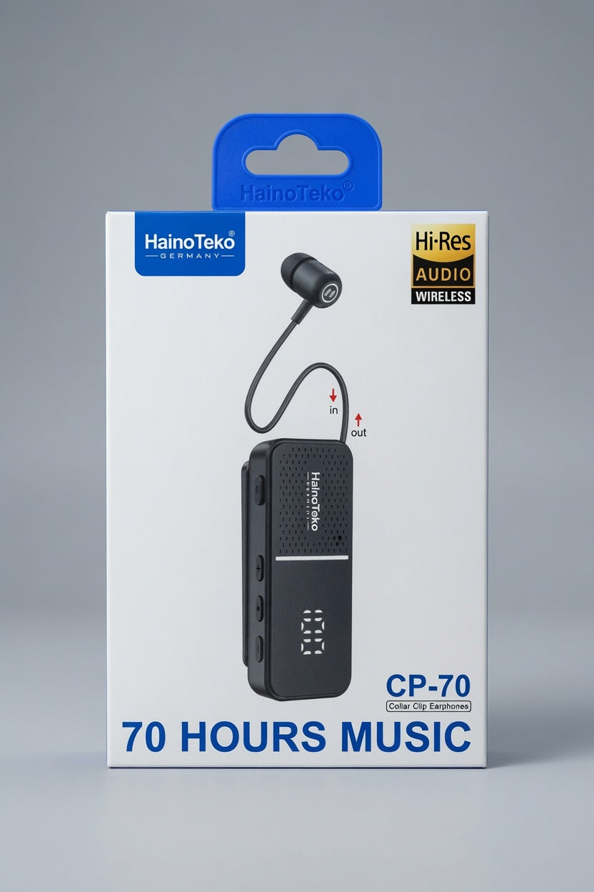 HainoTeko CP-70 Collar Clip Wireless Earphones